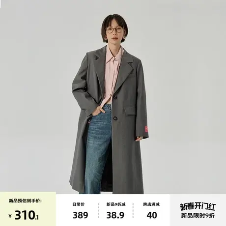 omont蛋挞家 复古西装外套女2024春季新款正肩宽松休闲高级感西服图片