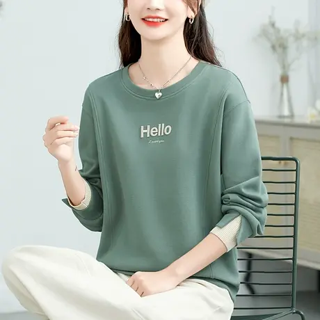 圆领卫衣女薄款2023年春季新款时尚洋气小个子宽松上衣潮ins外套图片