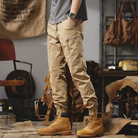 Modi Nick/摩帝尼克复古潮牌休闲工装裤男束脚弹力宽松户外裤子男商品大图