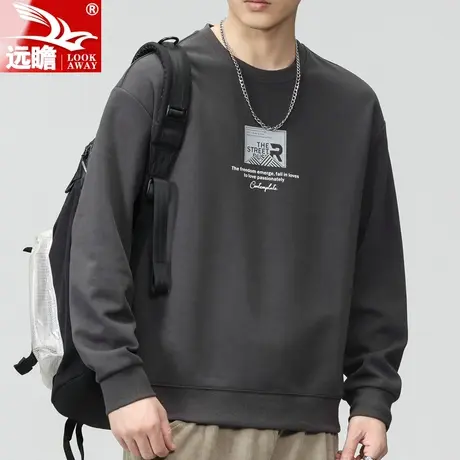 圆领卫衣男春秋款男装潮牌男款大码2023秋季新款男士上衣长袖男款商品大图