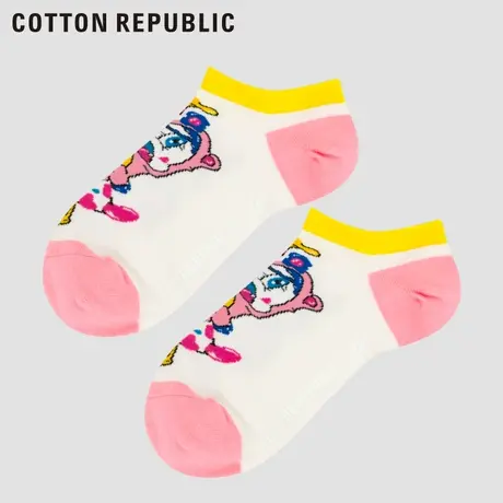 Cotton Republic/棉花共和国女士船袜ZOE合作款情侣女休闲棉短袜图片