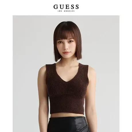GUESS女士时尚修身针织背心-W2BR12Z3132商品大图