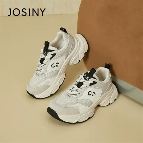 Josiny/卓诗尼老爹鞋女款2024新款春季透气休闲小众舒适运动鞋子商品大图