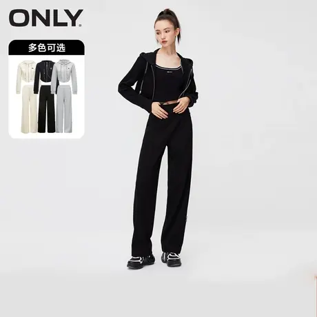 ONLY冬季新款时尚休闲显瘦修身长袖开衫运动连帽卫衣休闲裤商品大图
