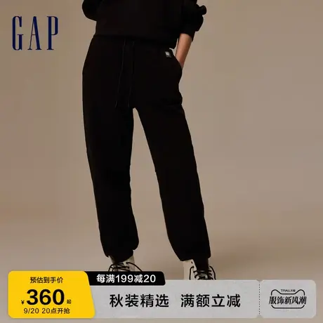 Gap女装秋2023款空气三明治高腰810616 SCUBA空气层拼接套装卫裤图片