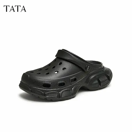 【618会员抽签礼】TATA/他她厚底休闲洞洞鞋图片