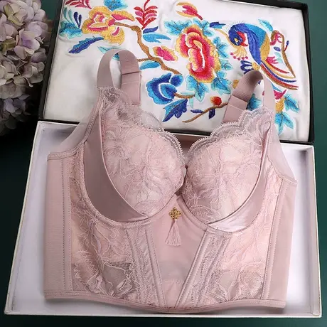 美容院七排扣调整型内衣女收副乳聚拢文胸上托定型矫正外扩防下垂商品大图