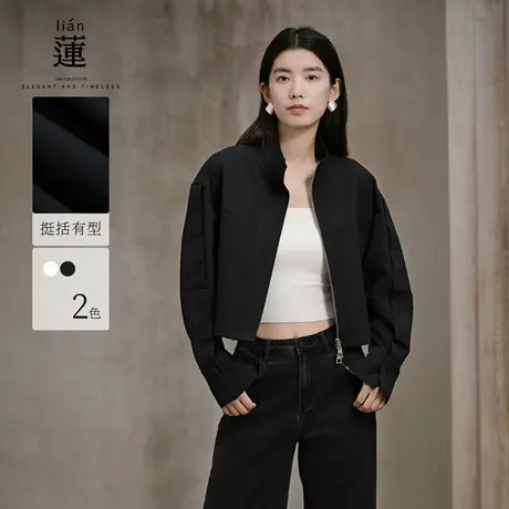 【商场同款】阿依莲时尚百搭短款外套女25秋季新款休闲独特上衣商品大图