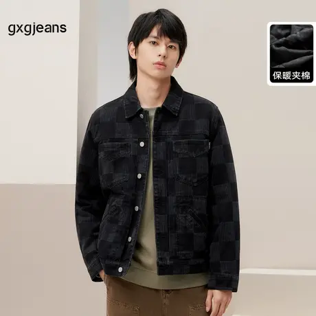 gxg.jeans男装2023年冬季新款翻领牛仔夹克JED1E800644商品大图