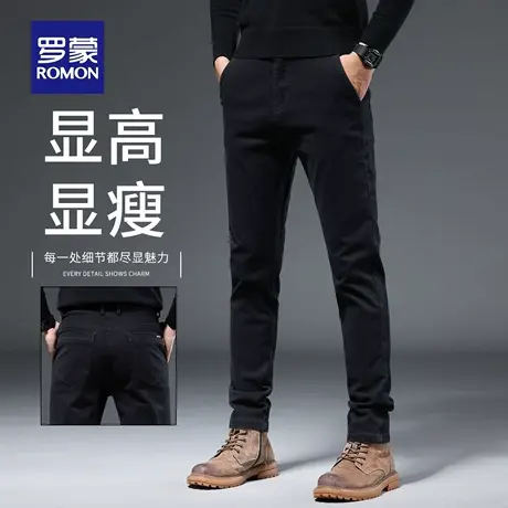 罗蒙2025秋季男士休闲裤直筒弹力修身新款商务百搭潮流长裤男N1Z商品大图