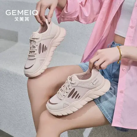 戈美其复古老爹鞋女2024夏季新款小众女鞋网面透气百搭轻便跑步鞋商品大图