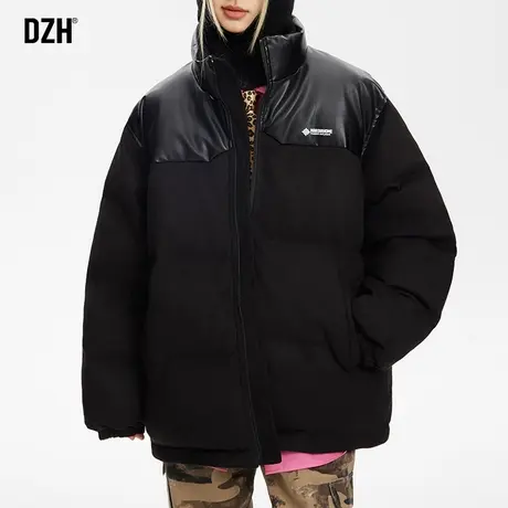 男士黑色保暖棉服男冬季宽松立领厚外套2023新款美式加厚棉衣棉袄商品大图