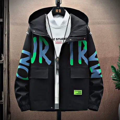 春秋季13青少年外套男12潮流初中学生男孩14帅气夹克15岁大童秋装商品大图