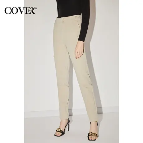 COVER冬季双面磨毛亲肤弹力百搭休闲裤图片