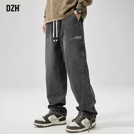 男生美式复古牛仔裤男秋季宽松直筒休闲裤子2024年新款垂感老爹裤商品大图