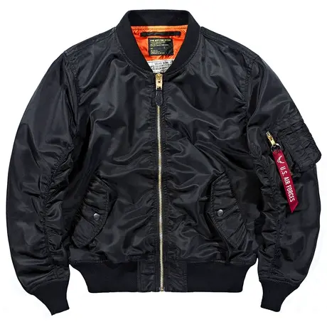 VIP春季ma1飞行员夹克男短款宽松美式棒球服薄款纯色工装外套潮牌商品大图