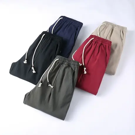 休闲裤男秋冬宽松哈伦裤小脚长裤中国风国潮男裤子挡风加绒裤冬裤图片