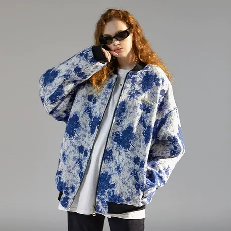 潮流美式复古潮牌空军飞行员夹克男外套国潮冬季宽松大码棒球服潮商品大图