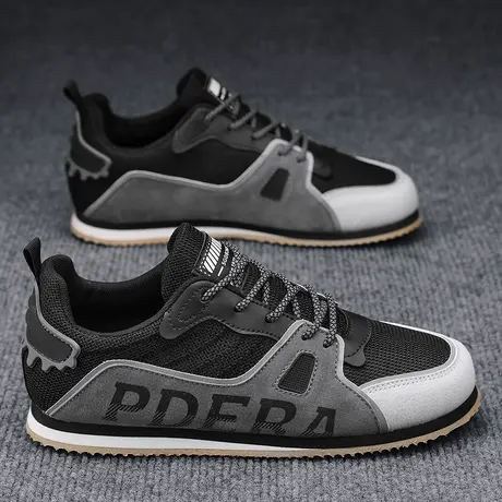 男鞋春季2024新款透气网面阿甘鞋男士运动休闲豆豆鞋工作软底潮鞋图片