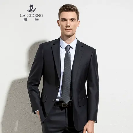 浪登男士2023款秋冬羊毛西服套装商务正装西装结婚新郎礼服通勤装商品大图