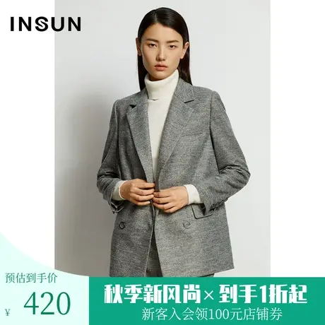 恩裳冬季时尚简约都市商务通勤OL职业西装外套女图片