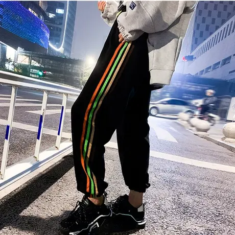 哈伦裤子女春秋2020宽松韩版休闲直筒裤百搭显瘦束脚运动裤ins潮商品大图