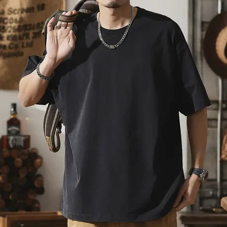 Modi Nick/摩帝尼克时尚青春男士短袖t恤宽松纯棉潮流圆领男款T恤商品大图