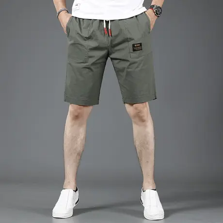 2023新款工装休闲牛仔短裤男夏季薄款五分裤宽松松紧腰男士中裤子商品大图
