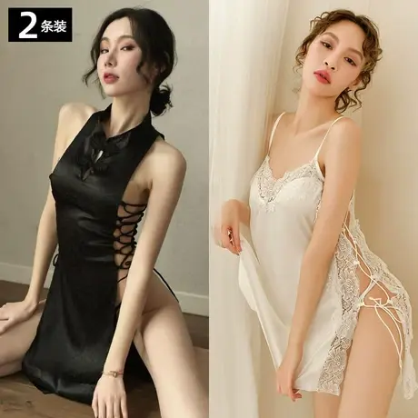 【捡漏】内衣房事高级女情调性感私密睡衣纯欲风暴露女装睡裙冰丝商品大图