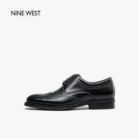 Nine West/玖熙英伦风头层牛皮正装鞋布洛克商务男鞋时尚皮鞋商品大图
