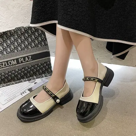 玛丽珍小皮鞋女夏季薄款2024年新款厚底黑色百搭日系jk英伦风单鞋商品大图