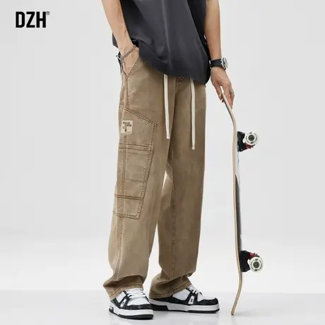 男士伐木工装裤潮牌男裤子直筒宽松休闲裤男裤2023新款长裤伐木裤商品大图