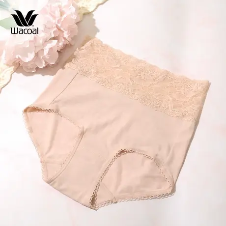华歌尔Wacoal 中高腰蕾丝抗菌棉质三角裤内裤内衣女 UP54A5商品大图
