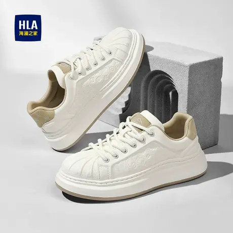 HLA/海澜之家青年贝壳头板鞋男式夏季轻便透气小白鞋潮流男鞋子商品大图