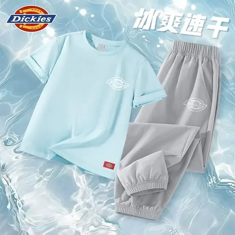 Dickies童装男童速干运动套装夏季男孩薄款短袖t恤儿童潮牌衣服A商品大图