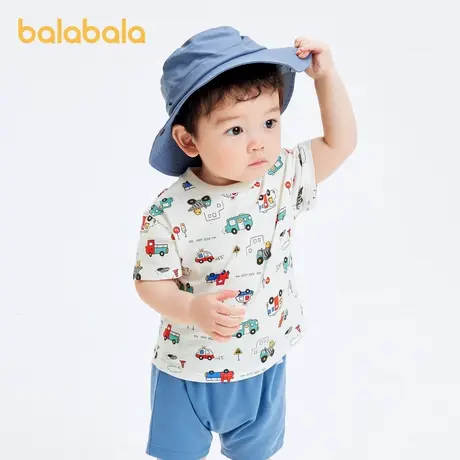 巴拉巴拉婴童t恤2025新款夏季男女童宝宝透气短袖上衣洋气出游t恤商品大图