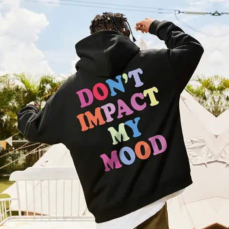 Nuthink欧美加绒加厚大码带帽重磅420g卫衣潮牌男潮2023新款外套商品大图