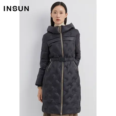INSUN恩裳线上专选冬季可脱卸收腰腰带羽绒服商品大图
