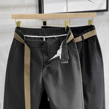 秋冬休闲裤男宽松直筒冬季小脚长裤男士加绒加厚裤子西裤男潮秋季商品大图