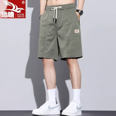 天丝休闲短裤子男款夏季薄款中裤2023新款潮牌宽松冰丝男士五分裤图片