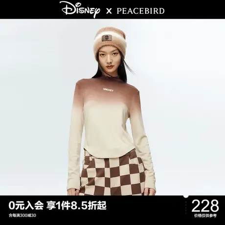 太平鸟迪士尼雪天使米奇联名年冬季新款渐变打底衫A6DCC4E11图片