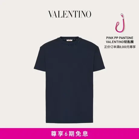 【6期免息】华伦天奴VALENTINO男士 BLACK UNTITLED 棉质圆领T恤图片