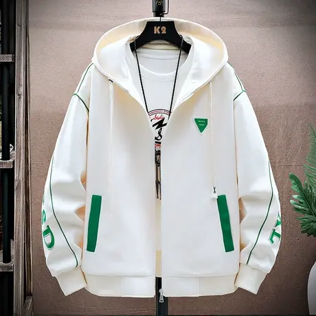 春秋装卫衣男薄款上衣连帽外套青少年个性男装春季外穿秋衣潮夹克商品大图