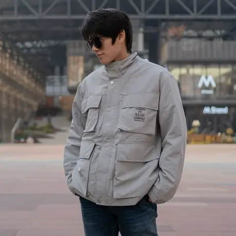 Lee商场同款时尚夹克夹棉外套男潮轻薄棉服LMT001572CSV00FA00428图片