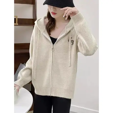 秋季女装新款宽松女士毛衣针织开衫外套女春秋款2023爆款上衣秋装图片