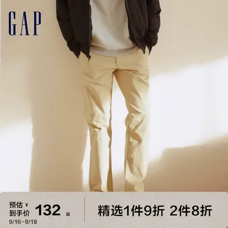 Gap秋季男装时尚直筒工装裤休闲裤500359通勤长裤弹力修身裤图片