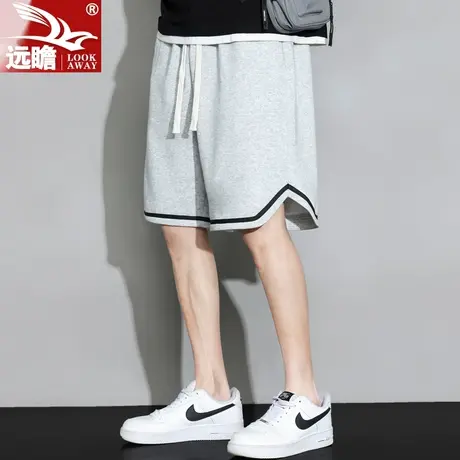 夏天休闲短裤男士夏季运动五分裤子男款潮牌宽松针织卫裤薄款中裤商品大图