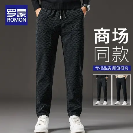 罗蒙春秋季工装裤男2024年新款休闲长裤直筒修身潮牌工装男士裤子图片