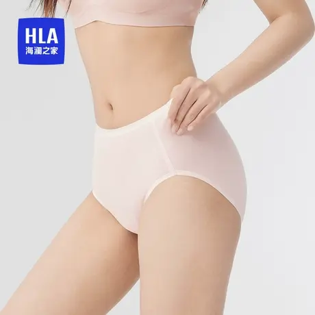 HLA/海澜之家女士高腰棉三角内裤7A抗菌透气柔软轻薄新疆长绒棉商品大图