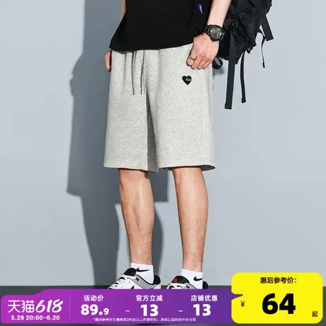 唐狮2025夏季新款男士休闲短裤抽绳五分裤宽松学生运动直筒裤子潮商品大图